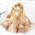 thumbnail image 1 of Chiffon Floral Scarf Women Lightweight Print Shawl Wrap Long Beige by Duoif, 1 of 3
