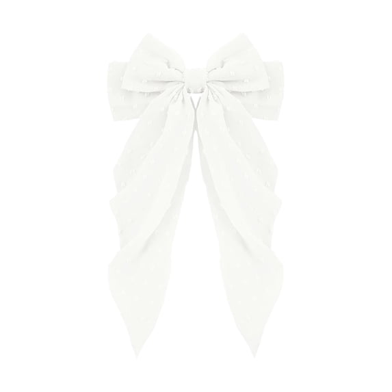 Chiffon Hair Barrettes Large Bow Clip for Women Hair Accessories Elegant Polka Dot Design for Style and Comfort for Spring and