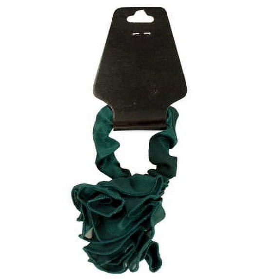 Chiffon Hair Twister Scrunchy with Ruffle Rose Accent, Color Varies, 3 Pack