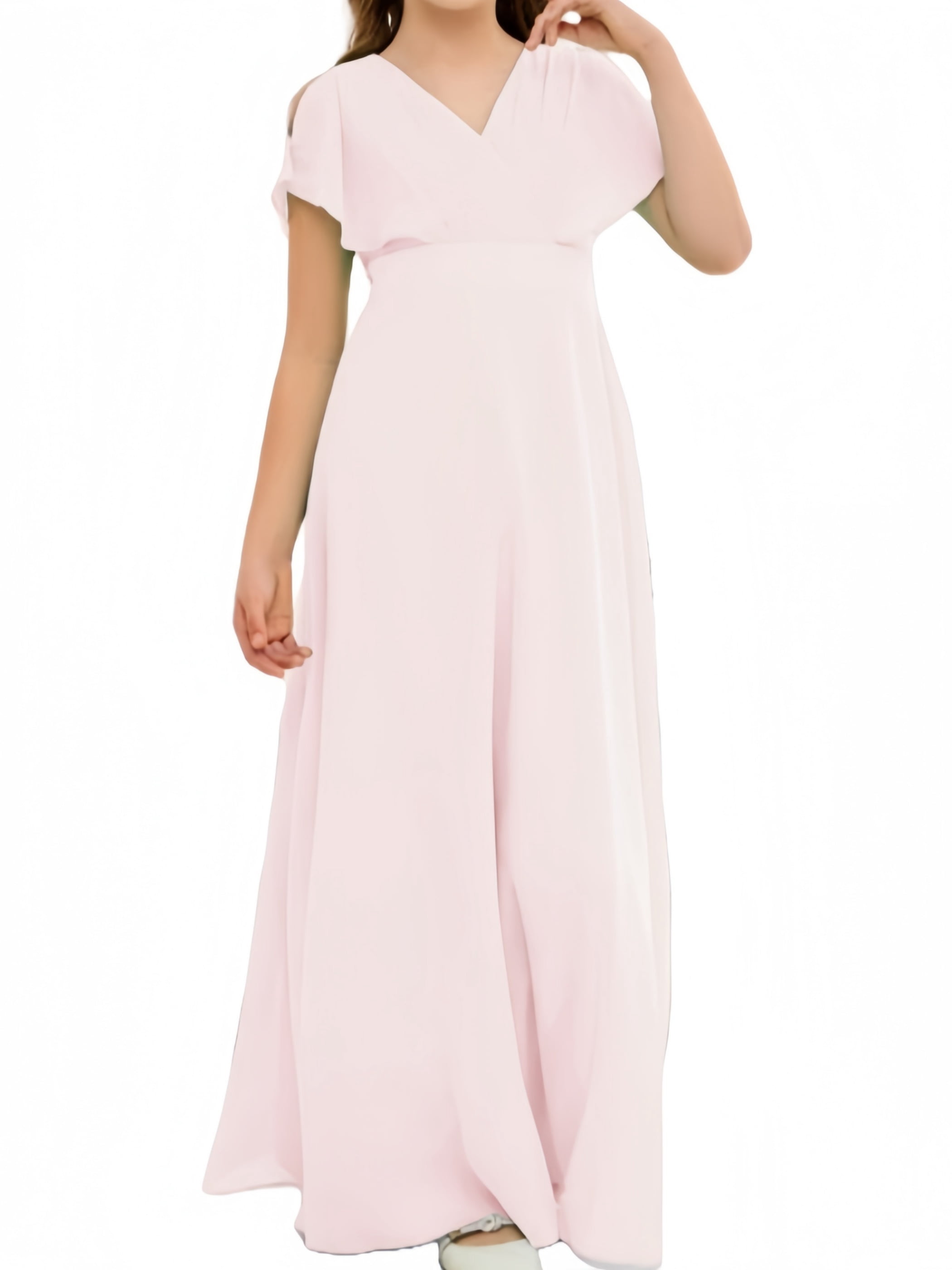 junior pink dresses Blushing Pink Junior Prom Dresses Chic Spaghetti Straps Stretch Satin Floor Length Prom Dress With Split