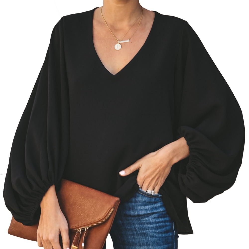 Summer Women Blouse Sexy Off Shoulder Chiffon Lantern Sleeve Loose Pattern
