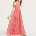 thumbnail image 1 of Chiffon Maxi Dresses for Girls Size 3-14 Teens Kids Elegant Sleeveless Crewneck Solid A-Line Graduation Wedding Guest Long Prom Dress, 1 of 5