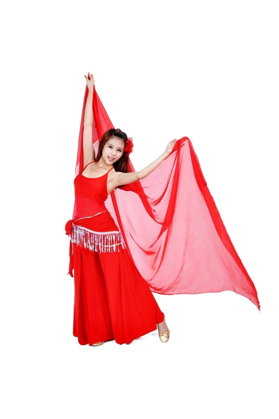 Chiffon Performance Dance Pure Color Light Texture Veil Shawl Women's Scarf Clothing Accessories Belly Dance Veil 250cmx120cm