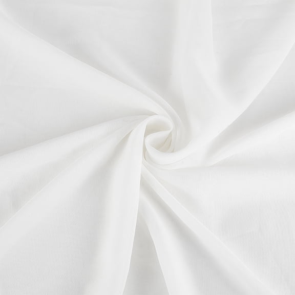 Chiffon Polyester Fabric for Garment Making Accessories White 150x0.02cm