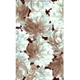 thumbnail image 1 of Chiffon Printed Coincident Print Fabric Sheer Fabric Large Floral Print Sewing (BROWN/MOCHA/AQUA, ByYard), 1 of 4