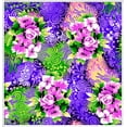 thumbnail image 1 of Chiffon Printed Glorified Fabric by the Yard Floral Print Sheer Dress Top Sewing (BLACK/PURPLE/FUSHIA, ByYard), 1 of 5