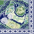 thumbnail image 1 of Chiffon Printed Jolina Print Fabric Sheer Paisley Rose Sewing Dressmaking Chiffon (AQUA/GREEN, HalfaYard), 1 of 6
