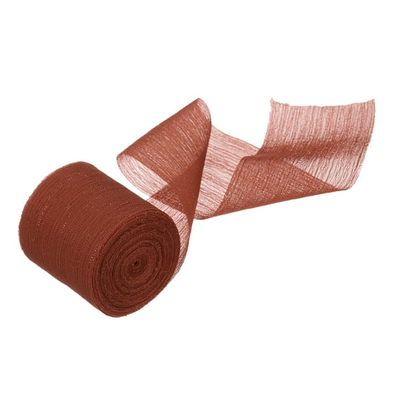 Chiffon Ribbon, 1-1/2 Inch x 5.5 Yard Silk Satin Ribbon, Shinny Silk Ribbon Fabric, Brown