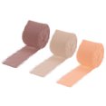 thumbnail image 1 of Chiffon Ribbon 1.5" x 10 Yard, Handmade Fringe Ribbon, Brown/Light Beige/Light Orange Silk Ribbon, 1 of 6