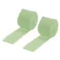 thumbnail image 1 of Chiffon Ribbon 1.5" x 10 Yard, Handmade Fringe Ribbon, Grass Green Silk Ribbon for Wedding, Gift Wrapping, 2pcs, 1 of 6