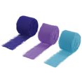 thumbnail image 1 of Chiffon Ribbon 1.5" x 10 Yard, Handmade Fringe Ribbon, Light Purple/Dark Blue/Blue Silk Ribbon, 1 of 6