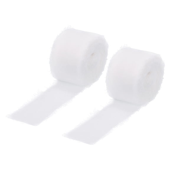 Chiffon Ribbon 1.5" x 10 Yard, Handmade Fringe Ribbon, White Silk Ribbon for Wedding, Gift Wrapping, 2pcs