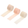 thumbnail image 1 of Chiffon Ribbon 1.5" x 8 Yard, Handmade Fringe Ribbon, Cream White/Beige/Light Beige Silk Ribbon, 1 of 6