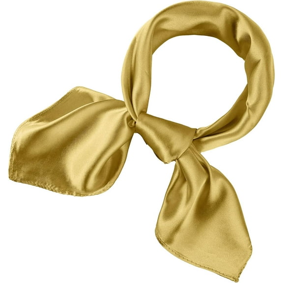 Chiffon Scarf Square Neck Scarf Handkerchief Retro Satin Ribbon Neckerchief for Women