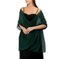 thumbnail image 1 of Chiffon Shawl, Yigetop Women Chiffon Shawls and Wraps for Evening Dresses, Elegant Soft Sheer Chiffon Stole Bride Wedding Scarf Black Shawl Green One Size, 1 of 5