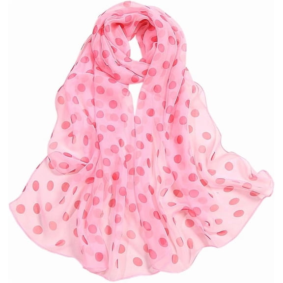 Chiffon Sheer Print Scarf Lightweight Fashion Long Scarf For Womens