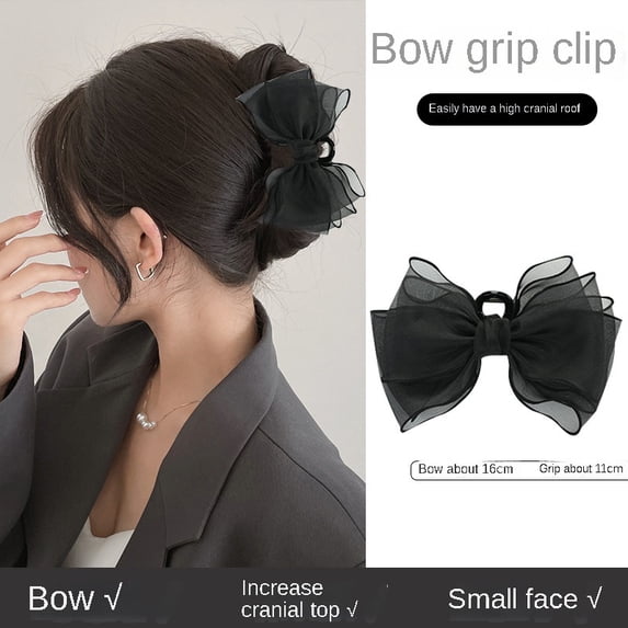 Chiffon Silk Hair Barrettes for Thin or Thick Hair Women's Accessory