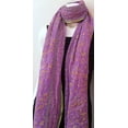 thumbnail image 1 of Chiffon Silk Lavender Light Purple Big Scarf, Neck Wear, Wrap, Intricate Delicate Embroidered Fabric, Sofa Throw New, 1 of 1