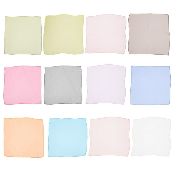 Chiffon Small Scarf 12 Pcs Juggling Scarves for Kids Dancing Creative Music Sports Toddler Silk