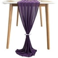thumbnail image 1 of Chiffon Table Runner 70cm*300cm Wedding Runner Romantic Rustic Table Runner for Christmas Baby ShowerDeep purple, 1 of 6