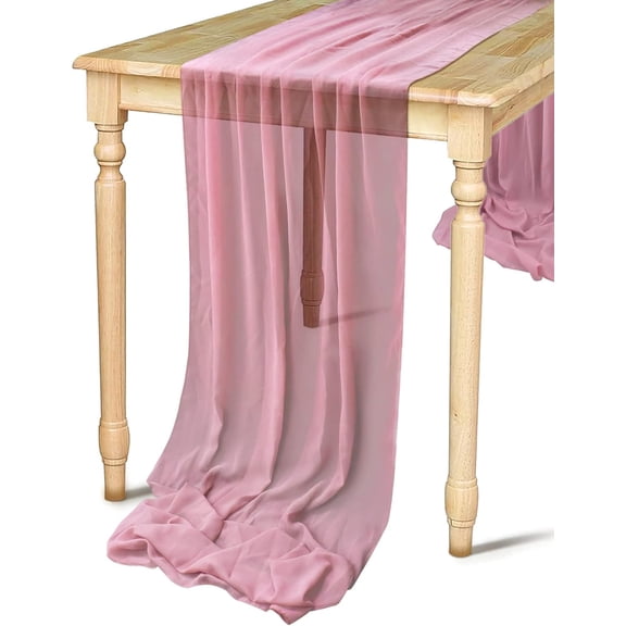 Chiffon Table Runner Extra Long Party Tablecloth Draping Decorations (70×300cm)
