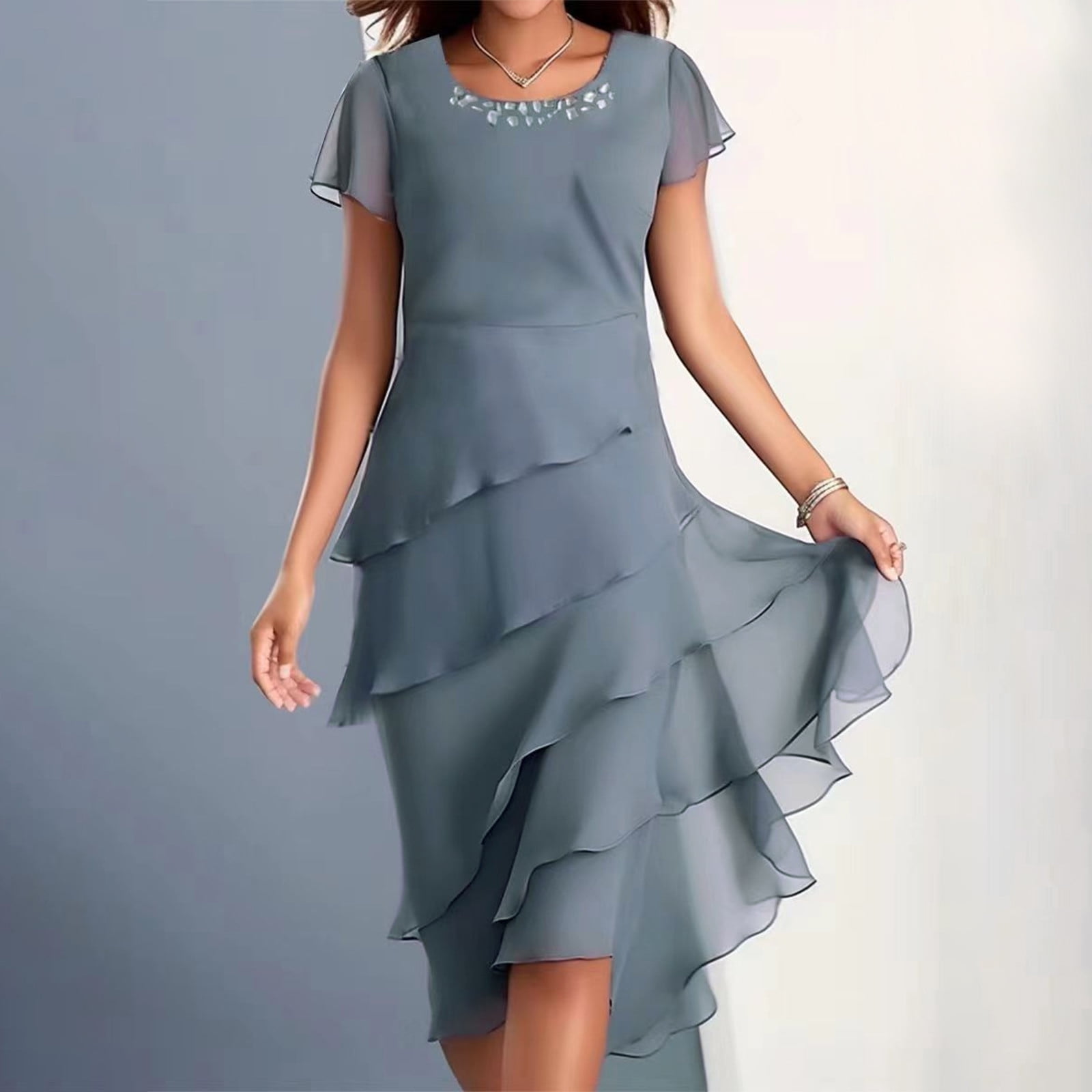 knee length t-shirt dress NAADAM Lightweight Brushed Cotton T-Shirt Dress in White main image 1