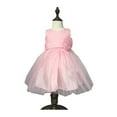 thumbnail image 1 of Chiffon Tulle Wedding Pageant Flower Girl Dress Bow Tie Sash Satin Skirt, Pink, 1 of 2