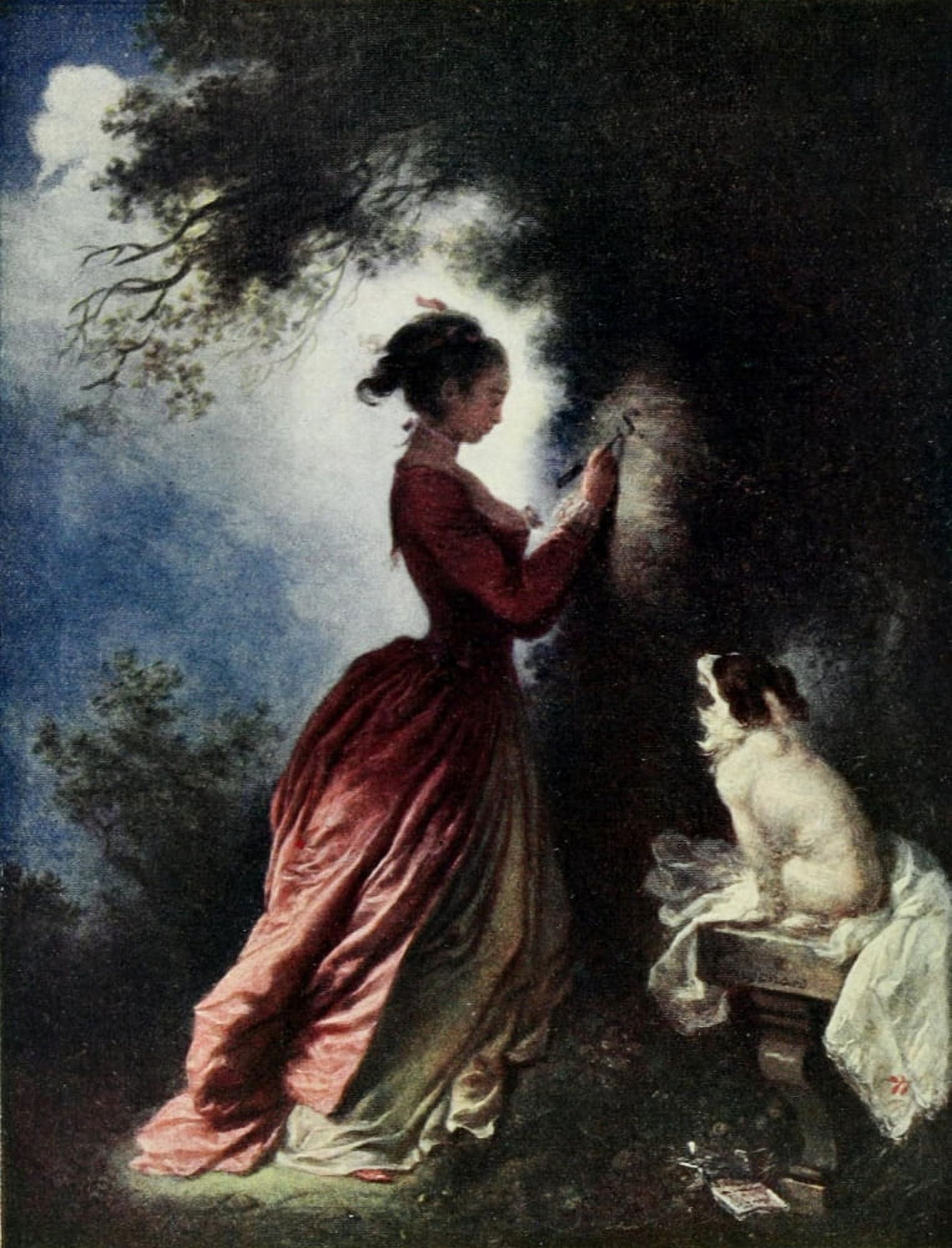 Chiffre dAmour Fragonard 1908 Canvas Art - Jean-Honor Fragonard (24 x 36)
