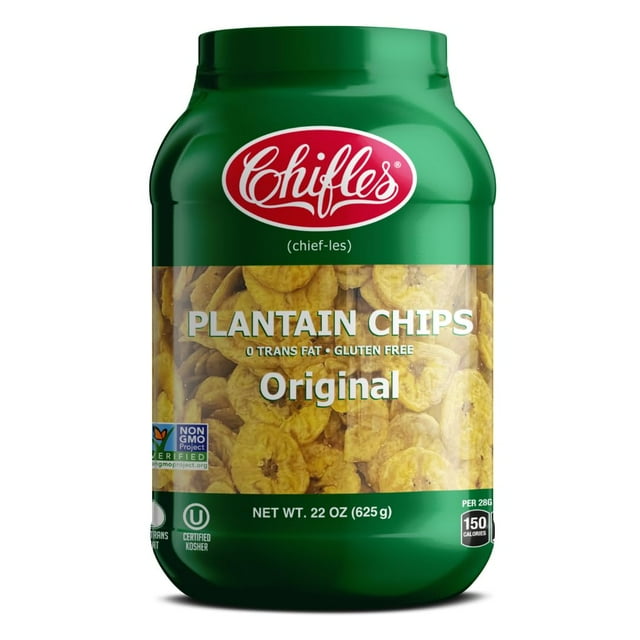 Chifles Original Plantain Chips AIF4 (22oz Tub) Everyday Healthy
