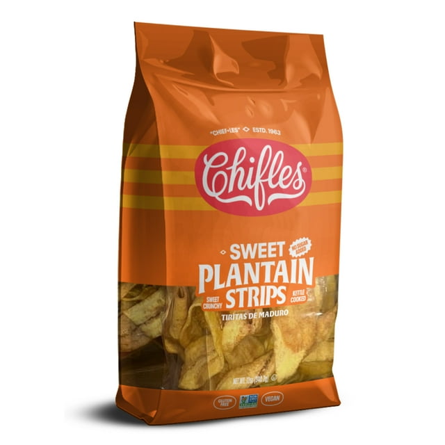 Chifles Sweet Plantain Strips Everyday Healthy Snack, Natural, Gluten Free, Nut Free, Vegan, Kosher 12oz