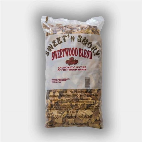 Chigger Creek Sweet' N Smoky All Natural Sweetwood Wood Smoking Chips 200 cu in