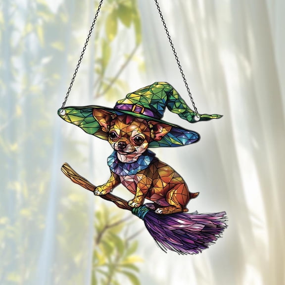 Chihuahua Acrylic Suncatcher, Chihuahua Ornaments, Chihuahua Decor, Chihuahua Gifts For Women Men, Chihuahua Halloween Decorations