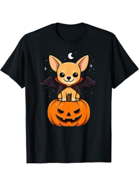 Chihuahua Animal Lover Vampire Pumpkin Halloween Mom Dad T-Shirt