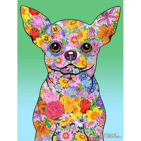 Chihuahua - Best of Breed Flowers Design Garden Flag