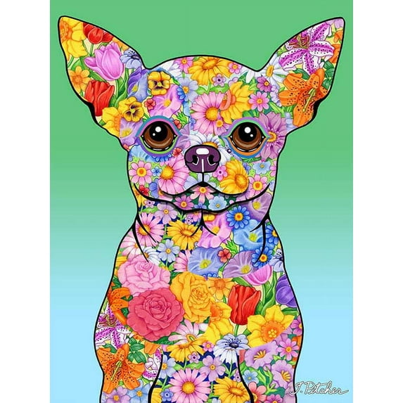Chihuahua - Best of Breed Flowers Design House Flag