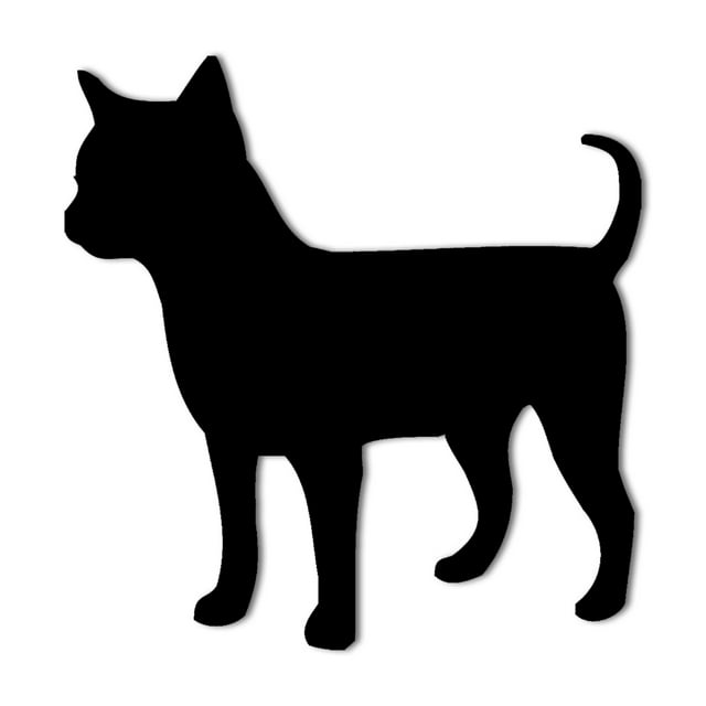 Chihuahua Breed Dog Metal Wall Sign | Dog Silhouette Wall Decor | Indoor Outdoor Decor for Pet Lovers | Solid Steel Home Decor Decorative Accent Metal Art Wall Sign | Metal Wall Art Made in USA