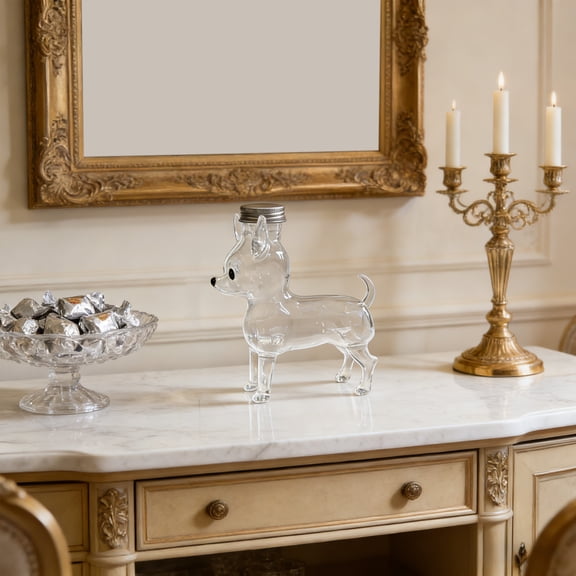 Chihuahua Candy Jar | Airtight Dog Snack & Coffee Pod Storage Container with Lid | Large Pet Shaped Food Canister | Cute Kitchen Decor & Gift for Pet Lovers | 1-Pack