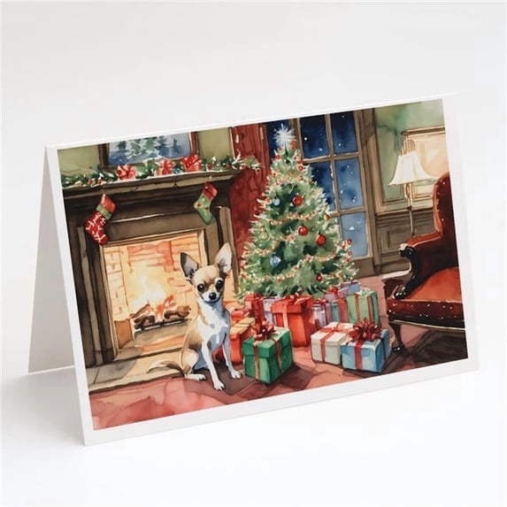 Chihuahua Christmas Greeting Cards and Envelopes Pack of 8 7 in x 5 in