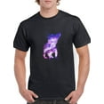 thumbnail image 1 of Chihuahua Cool Galaxy Graphic Silhouette Men Black T-Shirt, Male Medium, 1 of 4