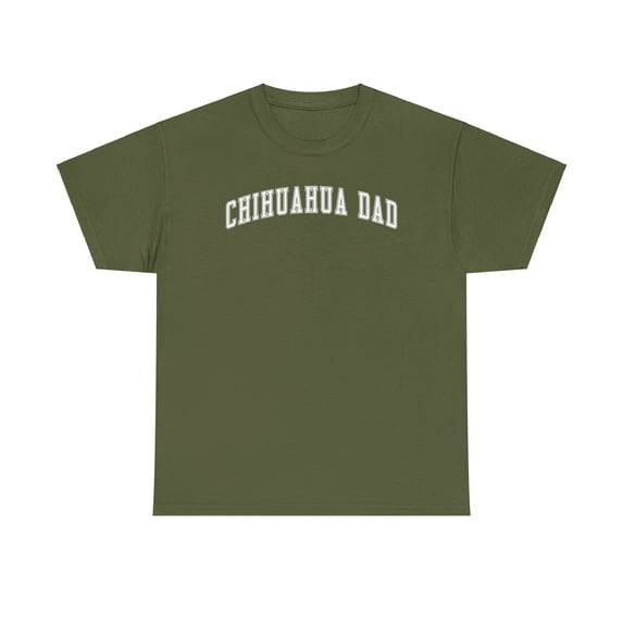 Chihuahua Dad Shirt Gifts Tshirt Crew Neck Short Sleeve