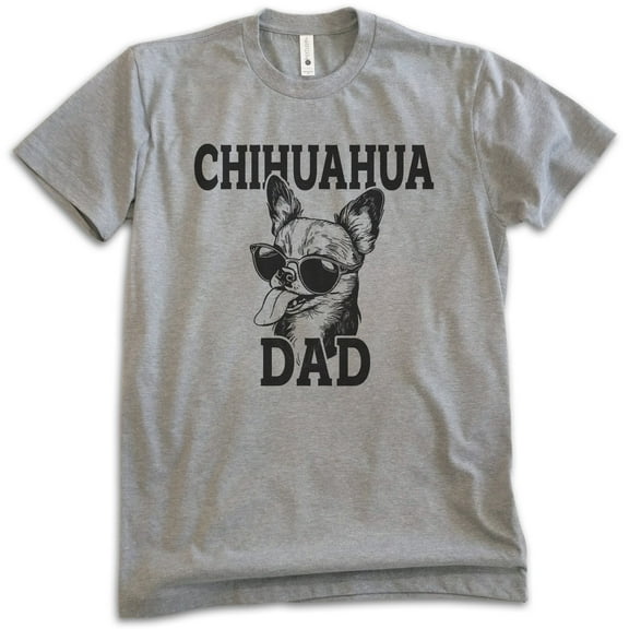 Chihuahua Dad T-shirt, Unisex Men's Shirt, Chihuahua Owner, Best Dog Dad Gift, Dark Heather Gray, X-Large
