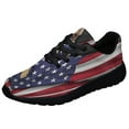 thumbnail image 1 of Chihuahua Dog American flag Shoes Sneakers Black Size 8.5, 1 of 7