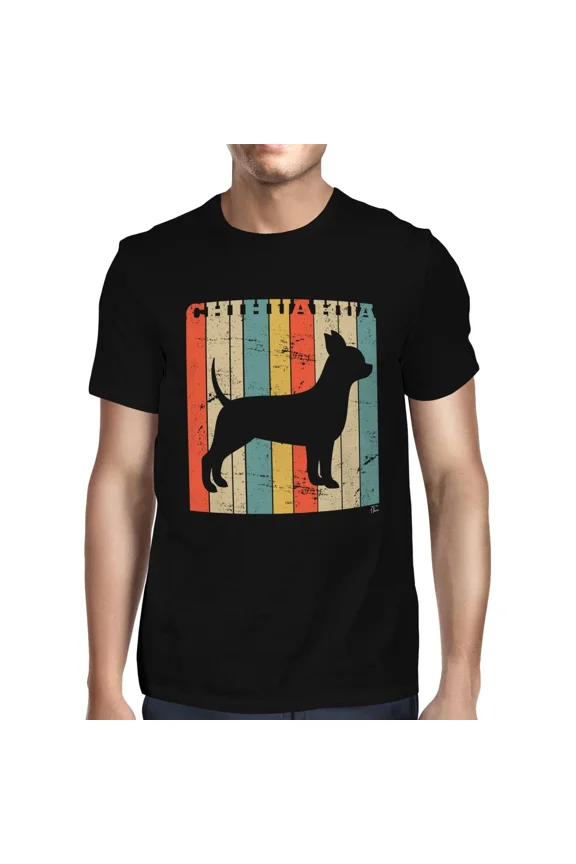 Chihuahua Dog Breed Retro Colorful Pet Lover Vintage Style Art Unisex T-Shirt up to size 5XL