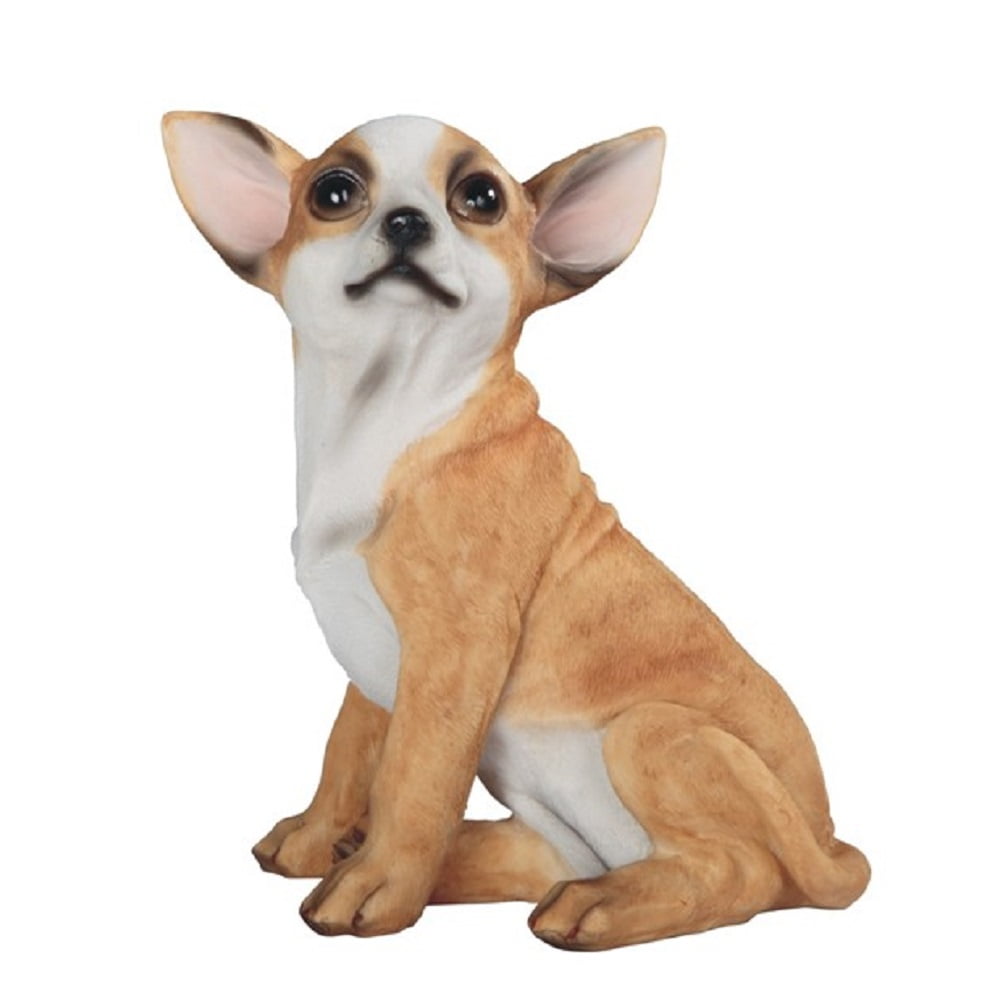 7-Inch Brown and White Chihuahua Dog Figurine
