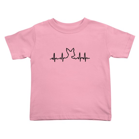 Chihuahua Dog Heartbeat Cute Toddler Tshirts for Boys Girls (Pink, Youth M)