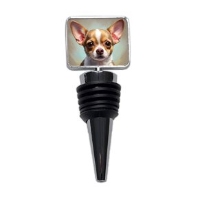 Chihuahua Dog Illustration Wine Bottle Stopper Cap Plug