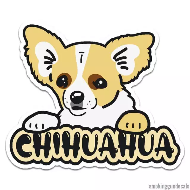 Chihuahua Dog Puppy Sticker Indoor Outdoor Phone Decal Water Bottle ...