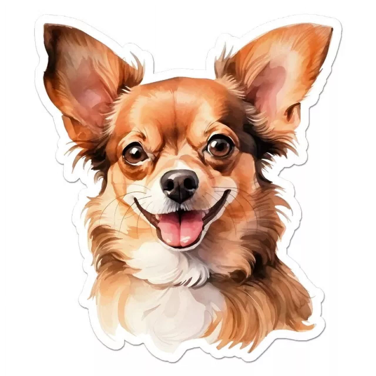 Chihuahua Dog Sticker Indoor Outdoor Phone Decal Water Bottle Stickers ...