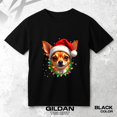 thumbnail image 1 of Chihuahua Dog The Christmas Father Hat Xmas Lights Merry Christmas Pajama Owner Unisex T-Shirt, up to size 5XL., 1 of 2