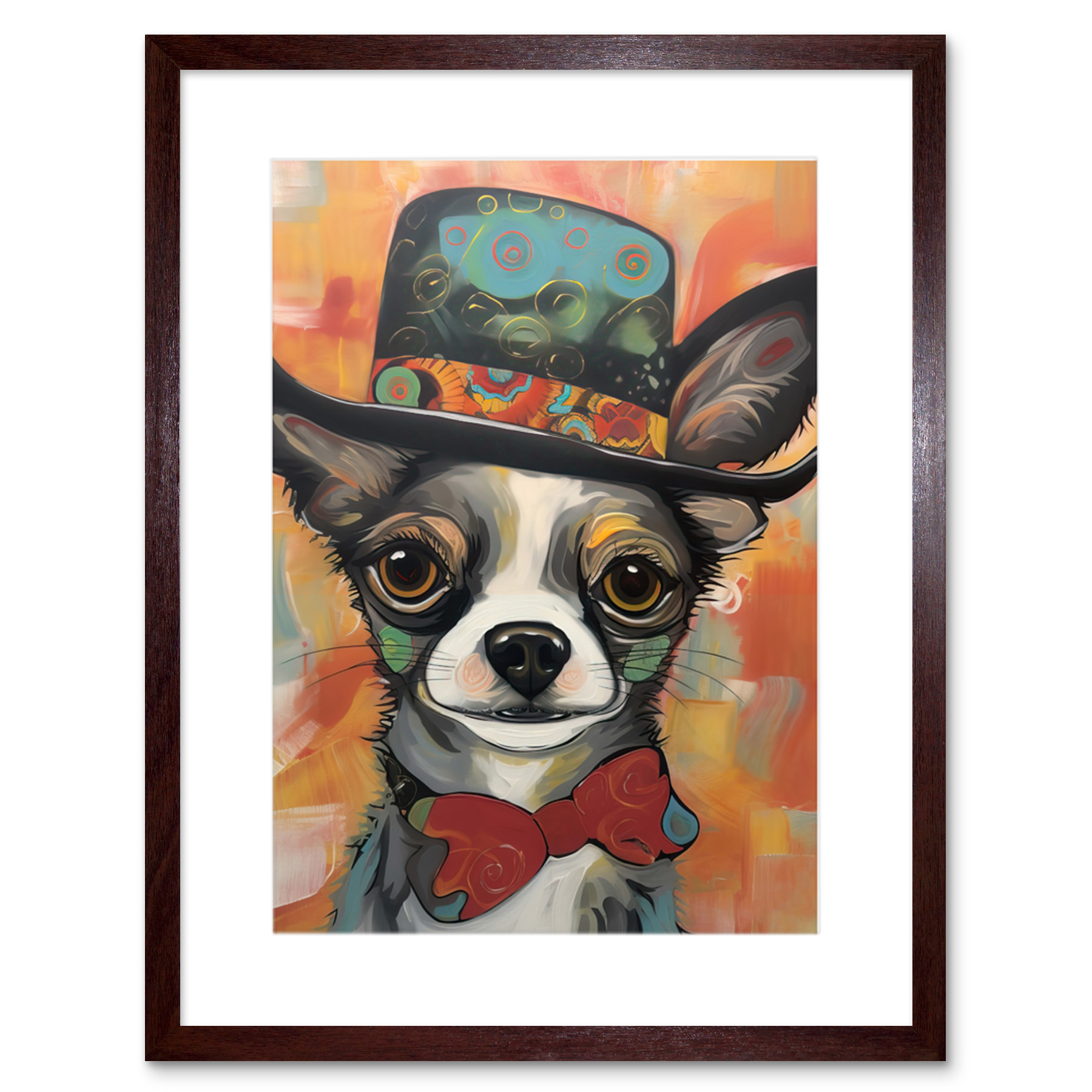 Bonsny Orecchini a forma di chihuahua in acrilico, design divertente, idea regalo per donne, gioielli alla moda, Acrilico, Non pietra preziosa